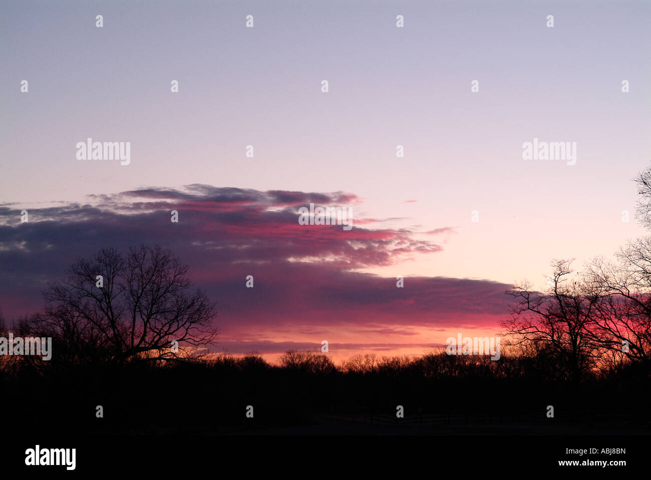 Alba sul lago Texoma in Texas Foto Stock