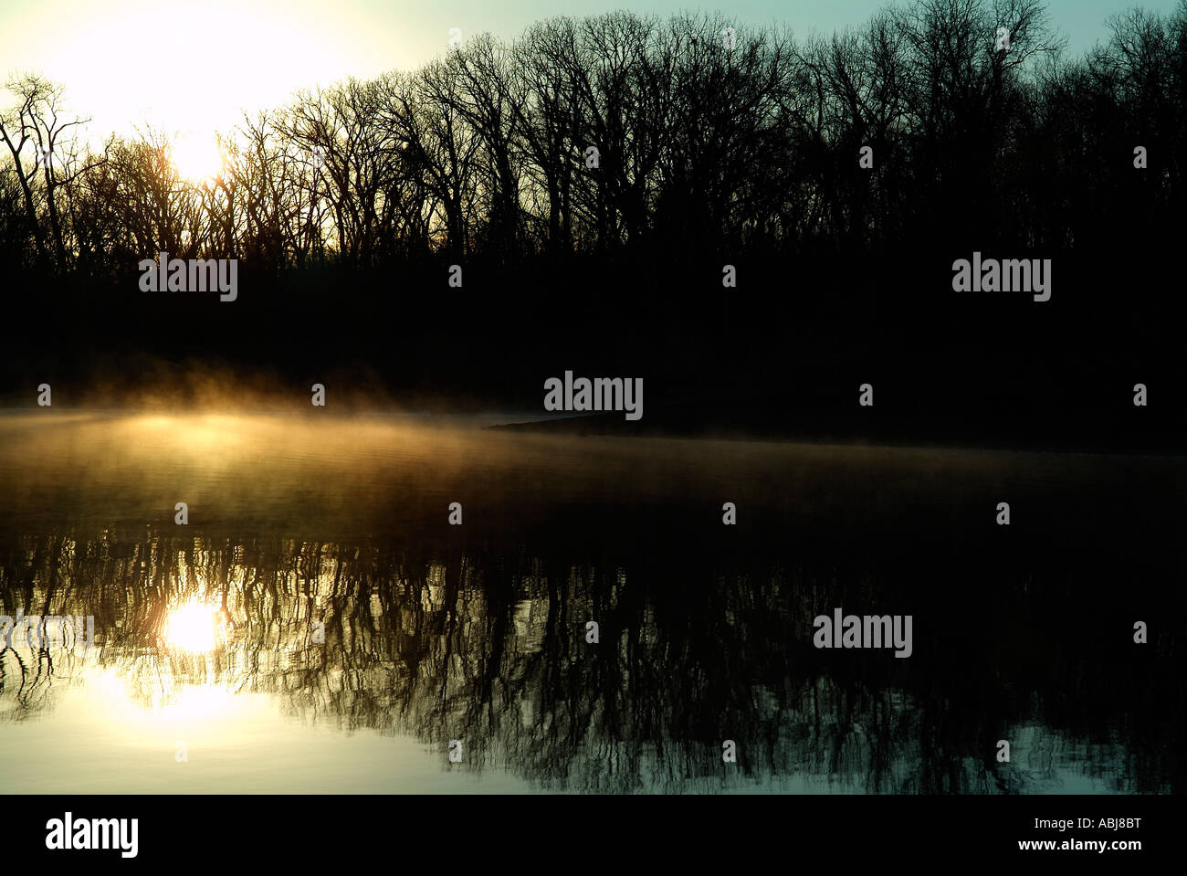 Alba sul lago Texoma in Texas Foto Stock