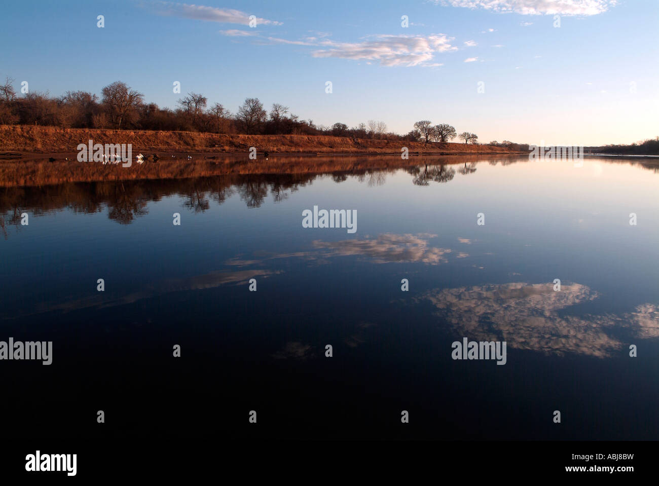 Alba sul lago Texoma in Texas Foto Stock