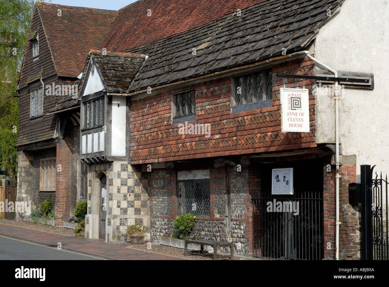 Anne of Cleves House (ora museo) in Lewes East Sussex Foto Stock