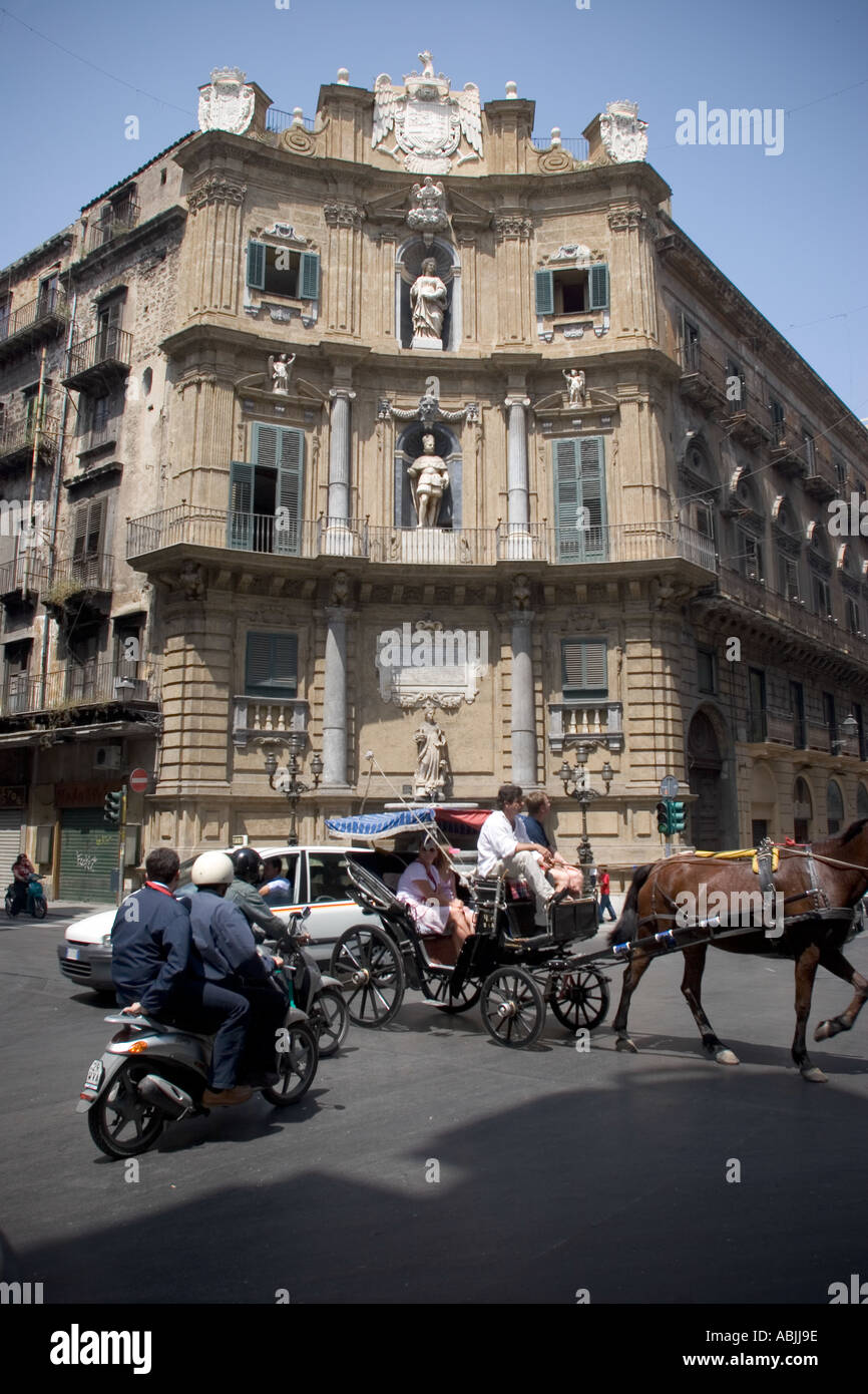 Quattro Angoli Palermo Sicilia Italia Foto Stock