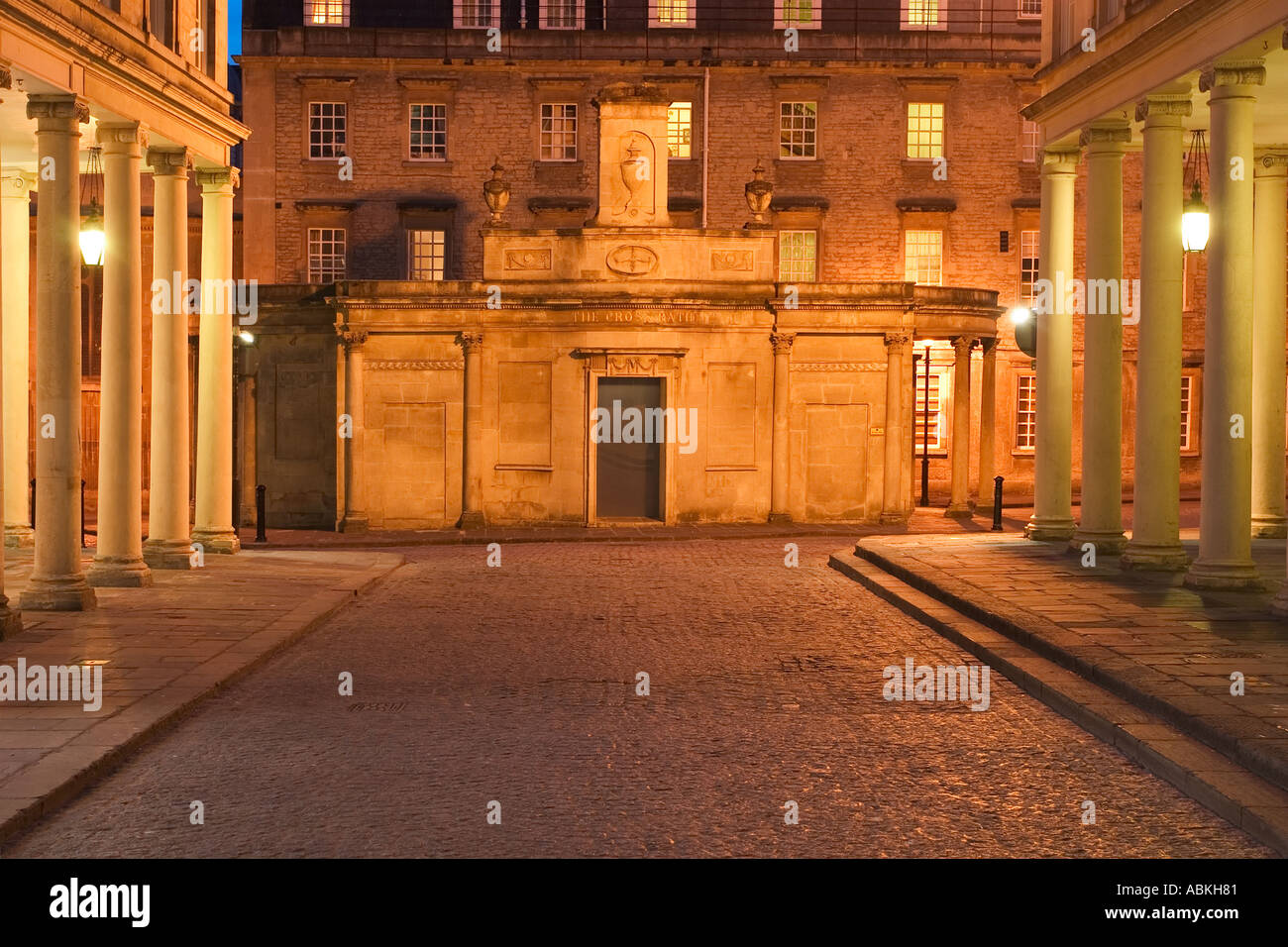 La croce bagno notturno in Bath Somerset Inghilterra Foto Stock