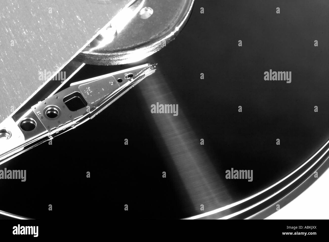 Bianco e nero Unità disco rigido del computer Art Foto Stock