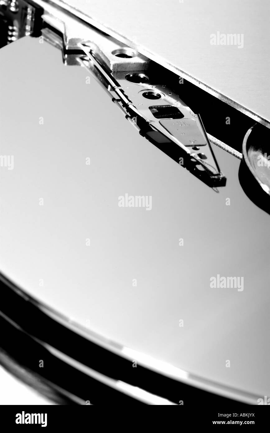Bianco e nero Unità disco rigido del computer Art Foto Stock