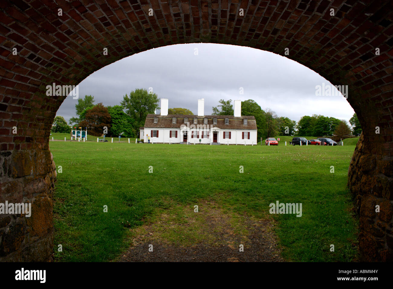 Ufficiale di quarti a Fort Anne, Annapolis Royal, Canada, Nova Scotia, Nord America. Foto di Willy Matheisl Foto Stock