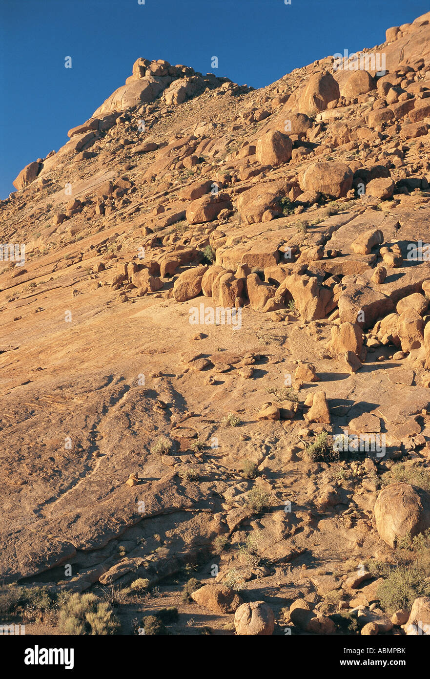 Affioramenti granitici della Tatasberg oltre 530 milioni di anni di Richtersveld National Park Capo Nord Sud Africa Foto Stock