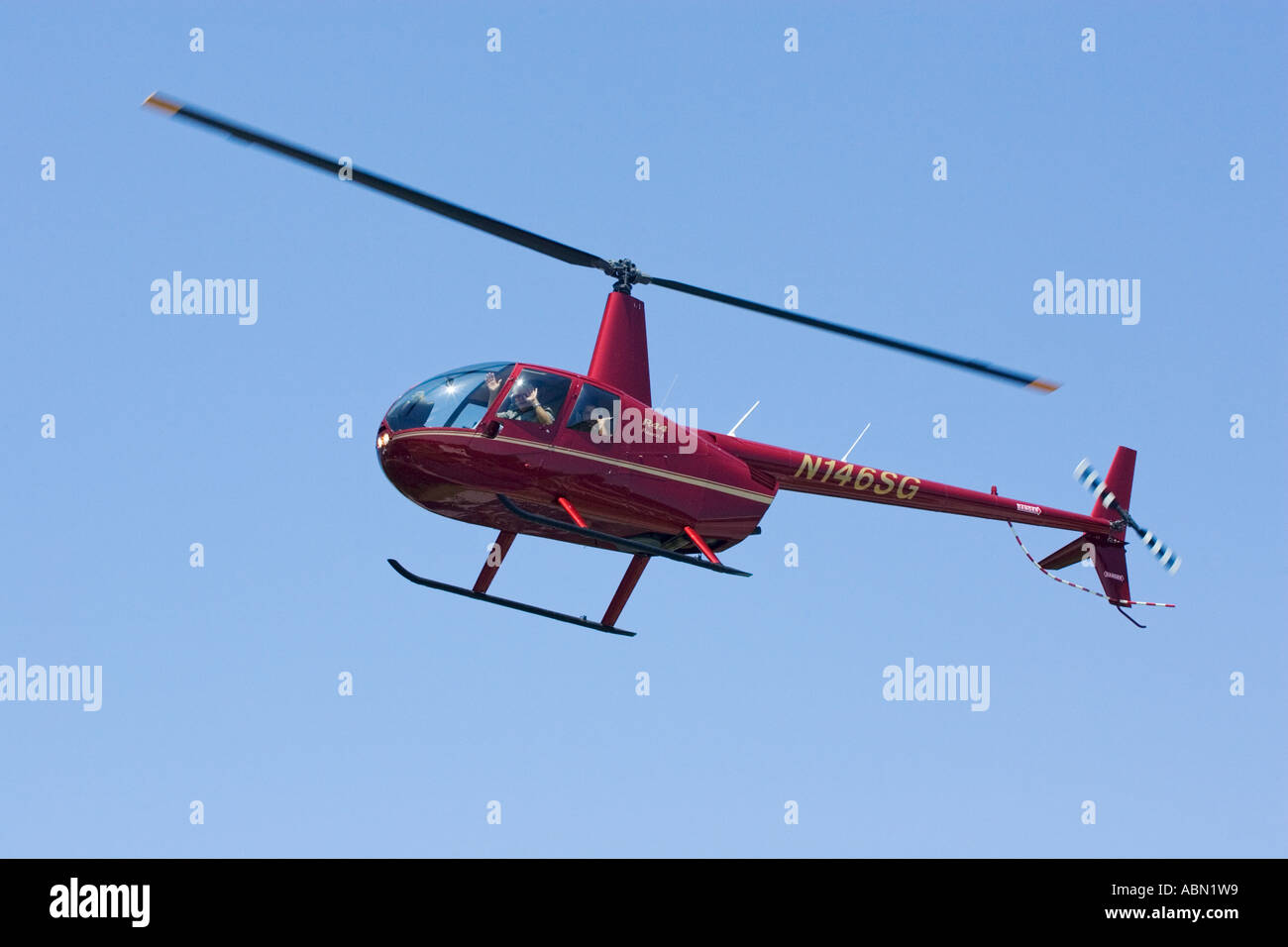 Robinson R44 Raven1 Elicottero Foto Stock