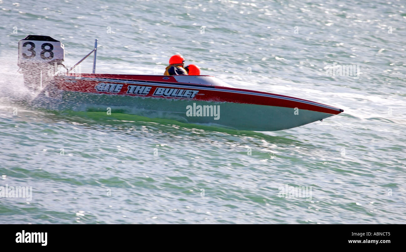 Powerboat Auckland Nuova Zelanda Foto Stock