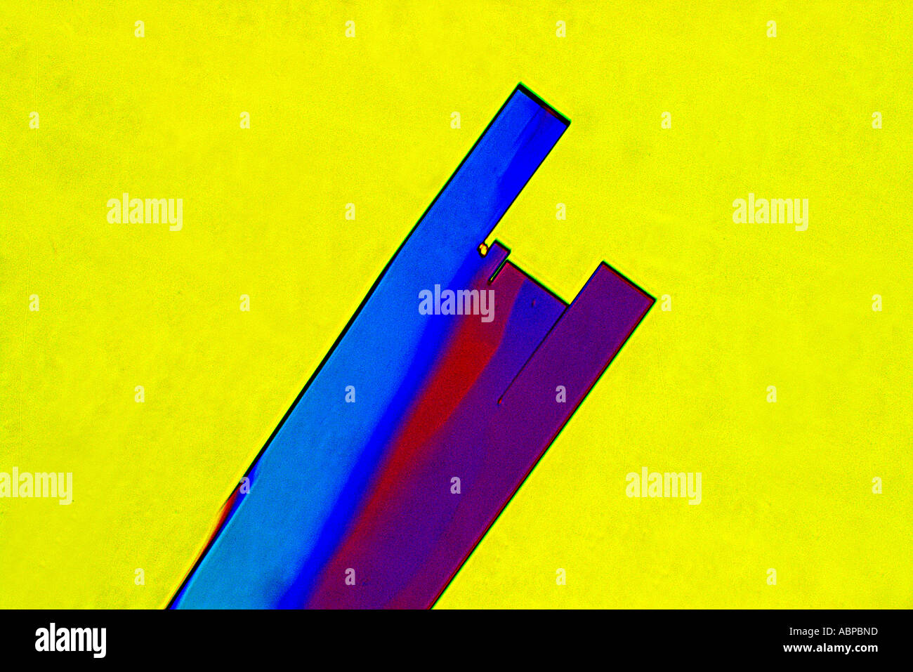 I cristalli coltivati da Coldrex formata sul vetrino del microscopio da soluzione etanolica X100 Foto Stock