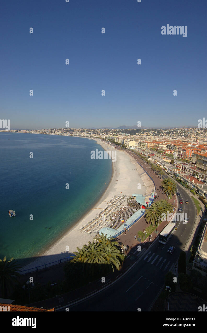 Quai des brand Etas Unis e la Promenade des Anglais Nizza Francia foto da Andrew Hasson 22 Aprile 2006 Foto Stock