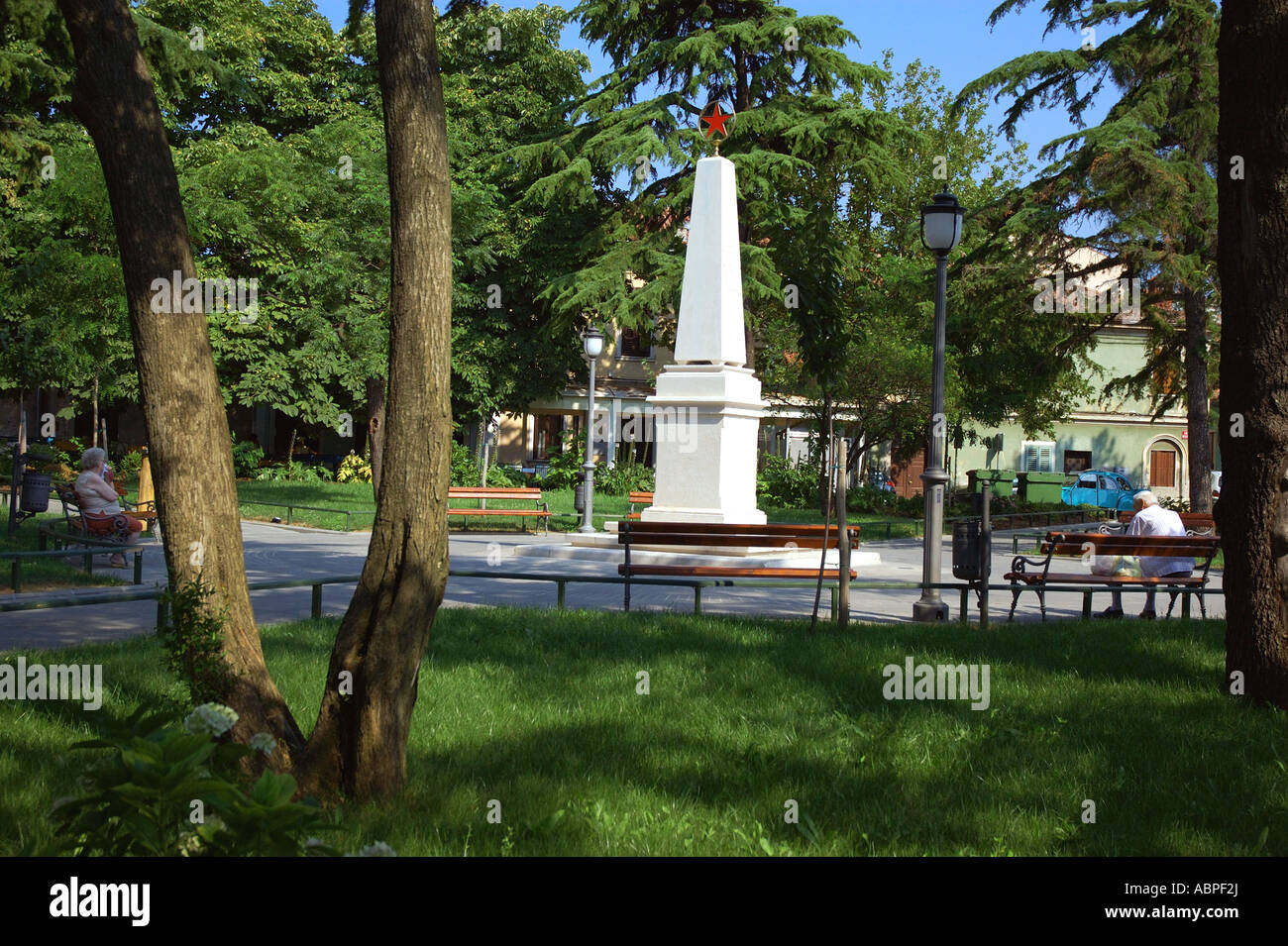 Vista Izola città vecchia Istria Primorska Slovenia ex ex Iugoslavia Pirano Istra Istria slovena Est Europa orientale Foto Stock