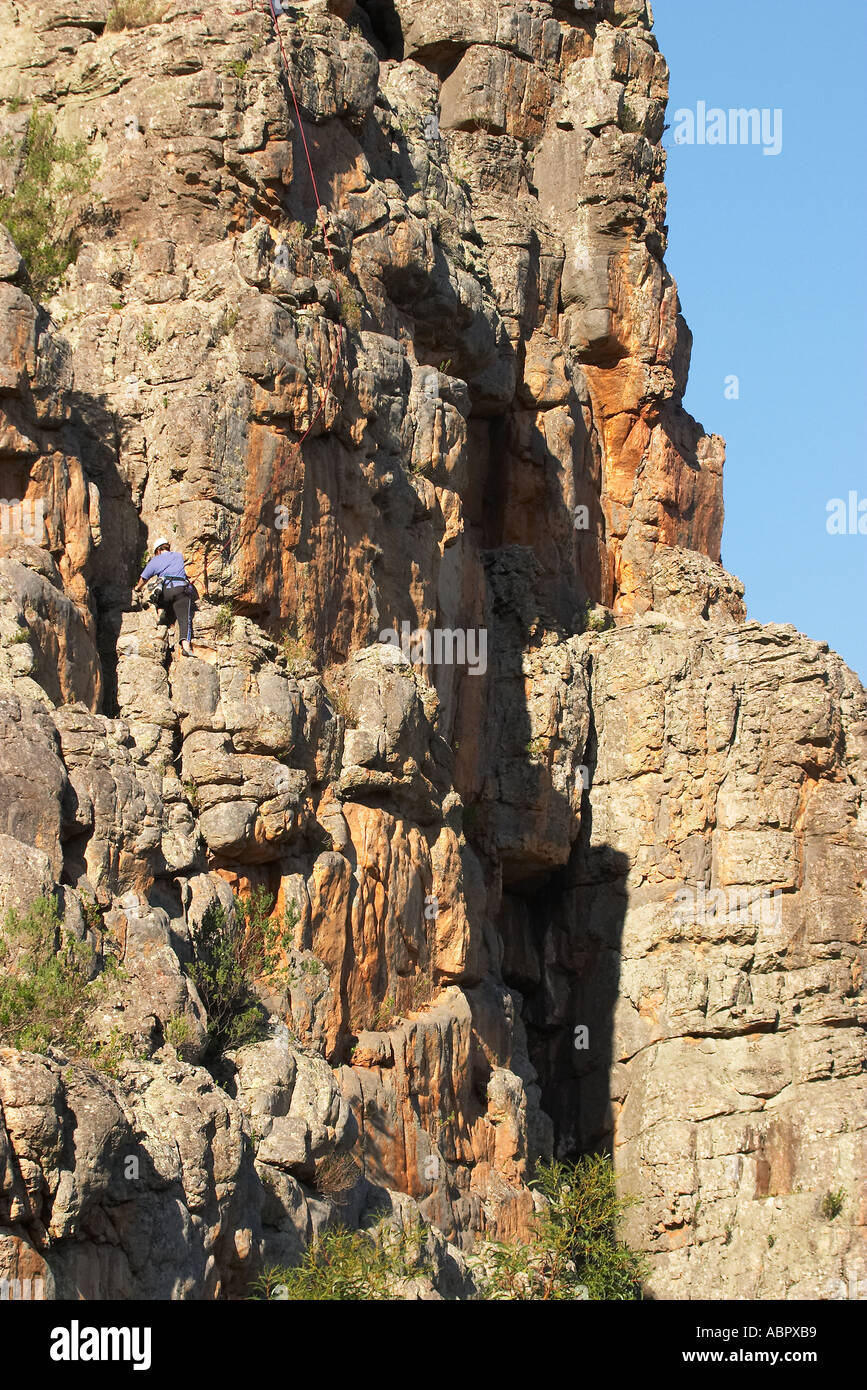 Palestra di roccia in roccia Mitre Mount Arapiles Natimuk Victoria Australia Foto Stock