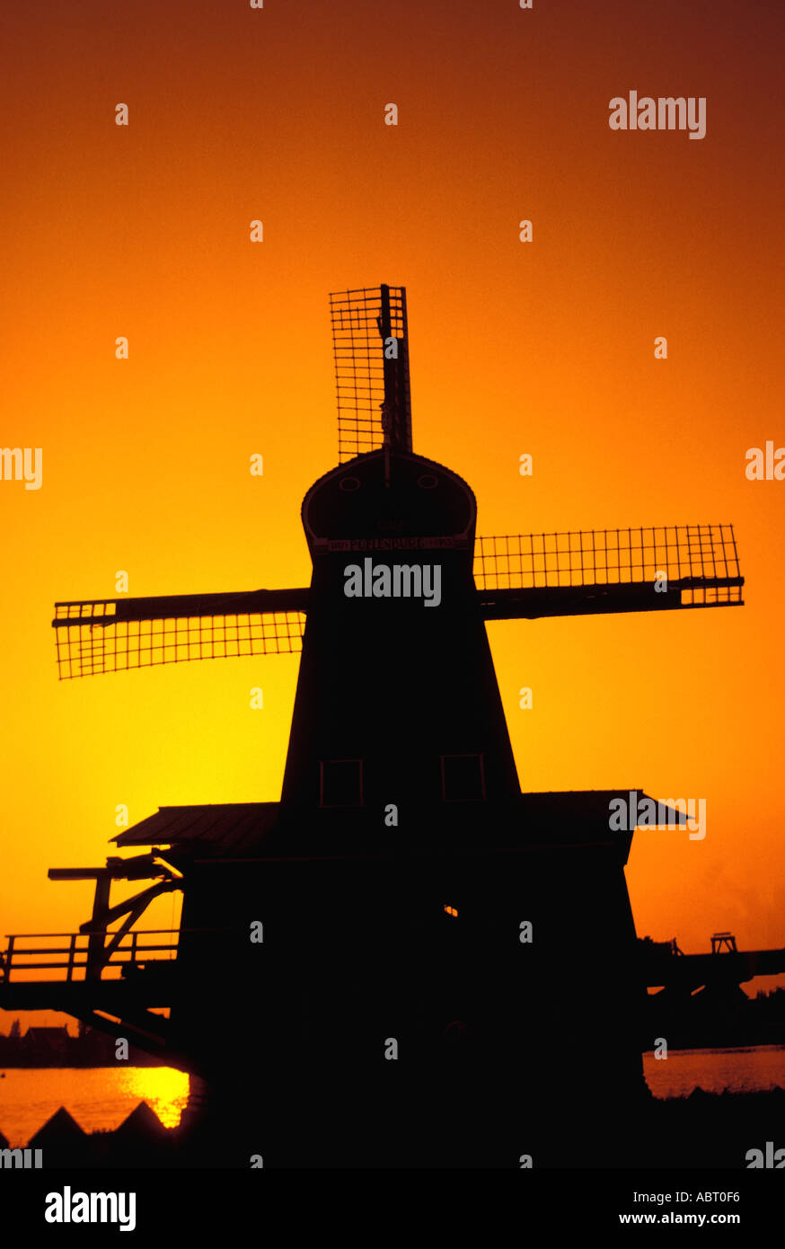 Holland Windmill sunrise tramonto Foto Stock
