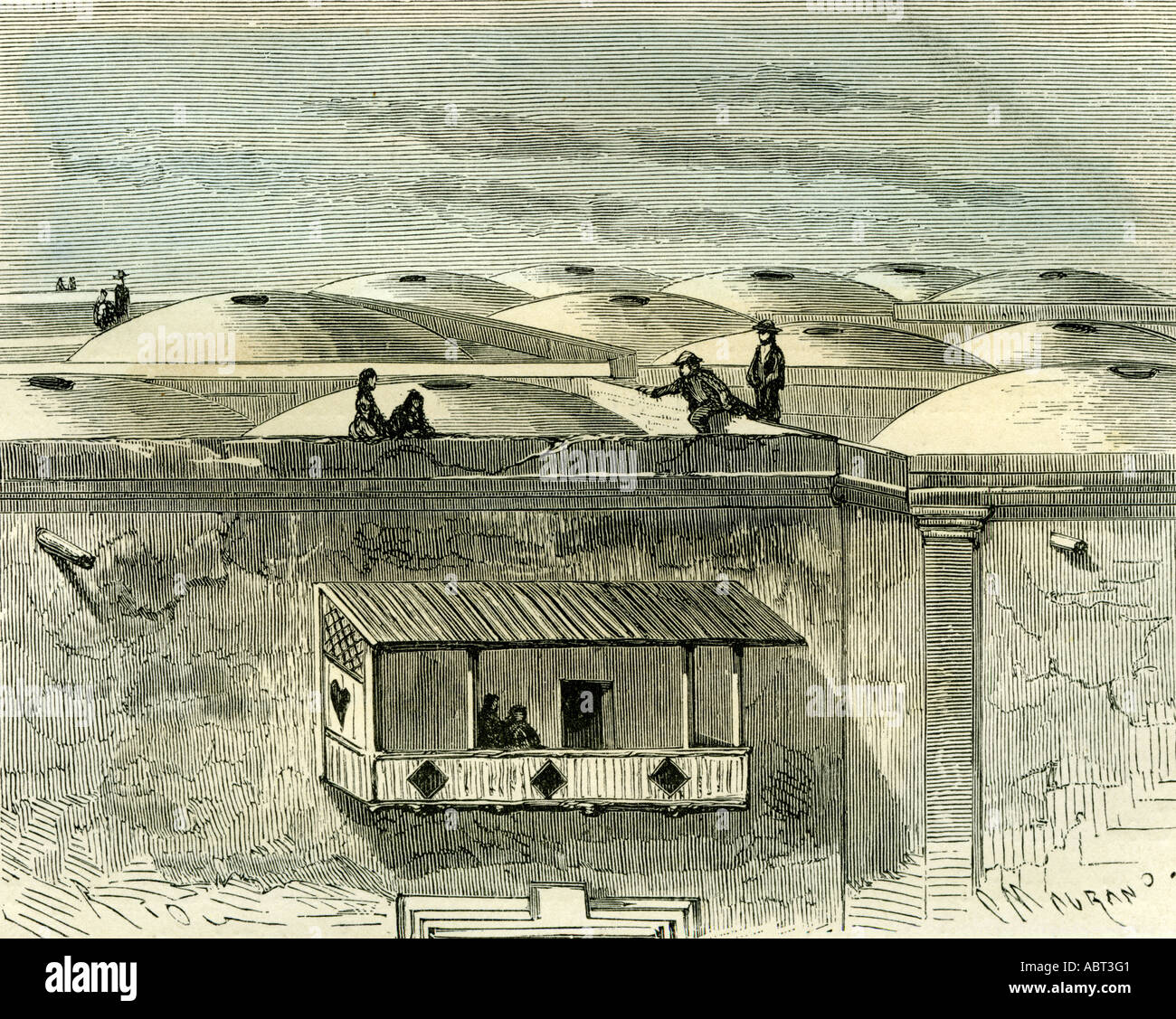 Arequipa, tetti, 1869, Perù Foto Stock