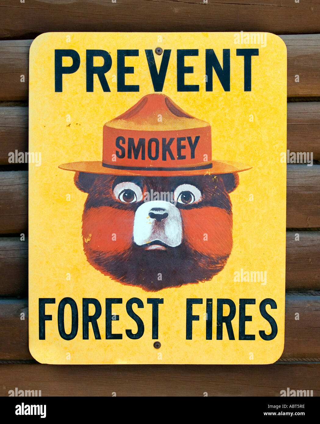 Smokey Bear segno presso il museo e la sua tomba sito in Capitan New Mexico Foto Stock