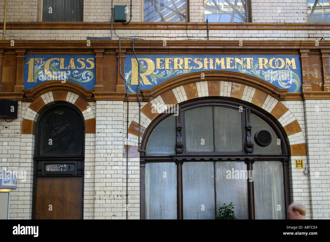 Ristorante eduardiano Victoria Station Manchester REGNO UNITO Foto Stock