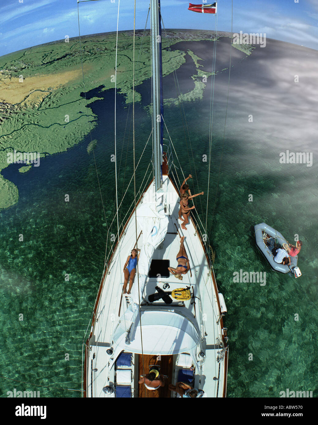 BS - BAHAMAS: Sailing the World (concetto di viaggio) Foto Stock