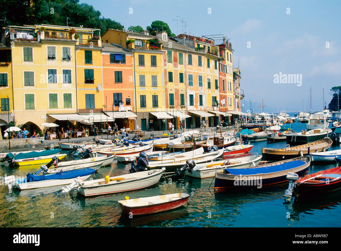 Viaggiare a Portofino Italia Europa Foto Stock