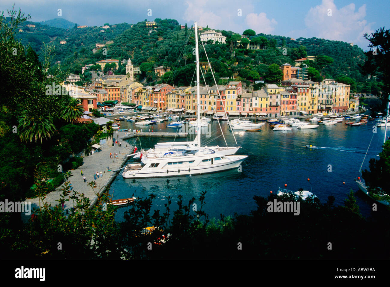 Viaggiare a Portofino Italia Europa Foto Stock