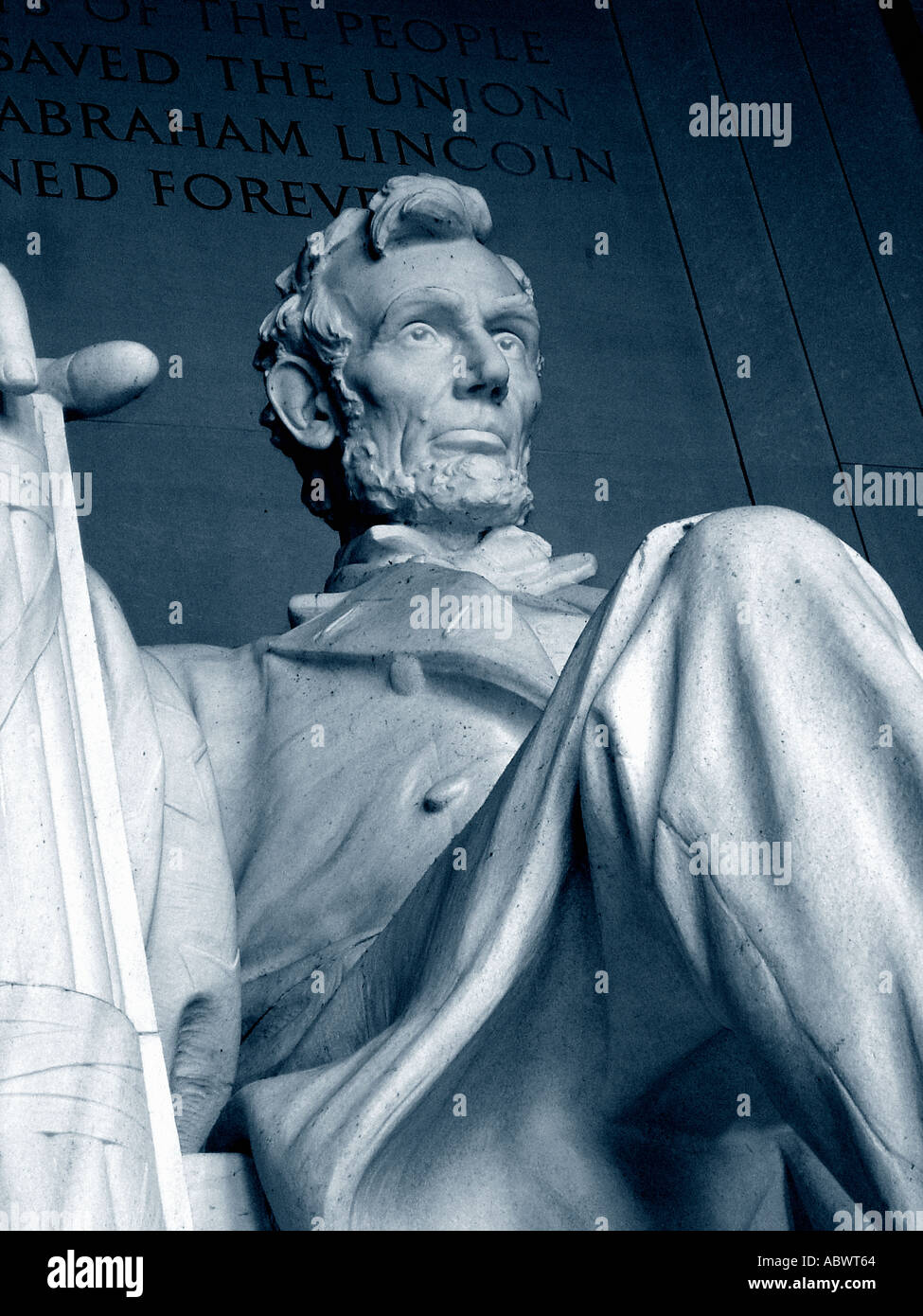 Abraham Lincoln Lincoln Memorial Washington DC STATI UNITI D'AMERICA Foto Stock