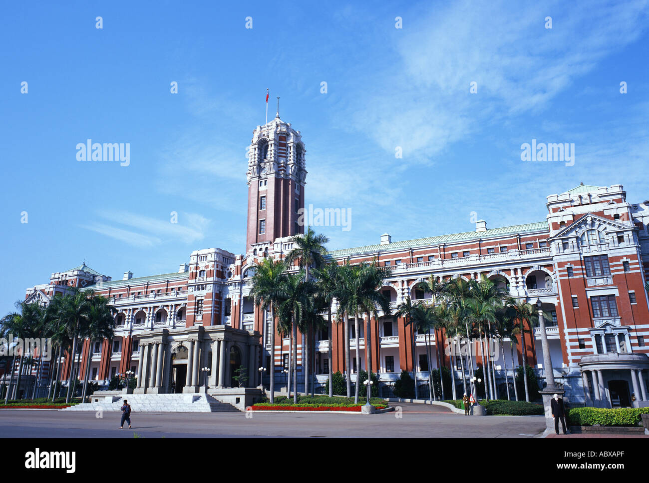 Ufficio presidenziale di Taiwan di notte Foto Stock