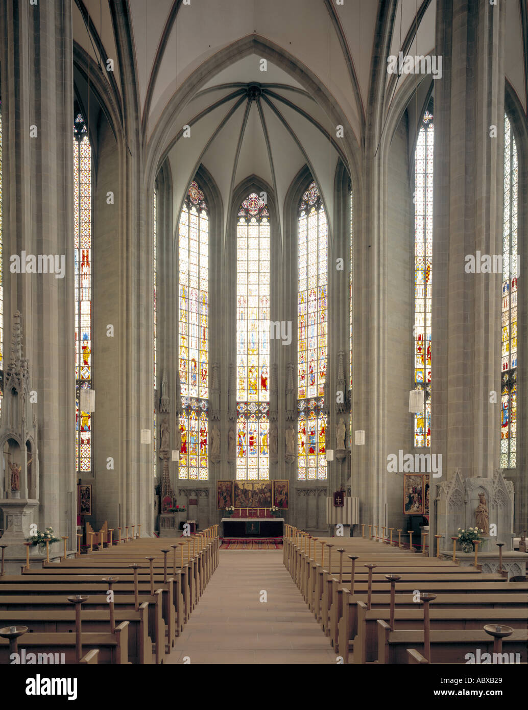 Soest, Wiesenkirche, Innenraum, Blick nach Osten Foto Stock