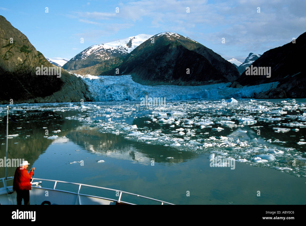 Sawyer Glacier in Tracy Arm Fjord Alaska AK Foto Stock