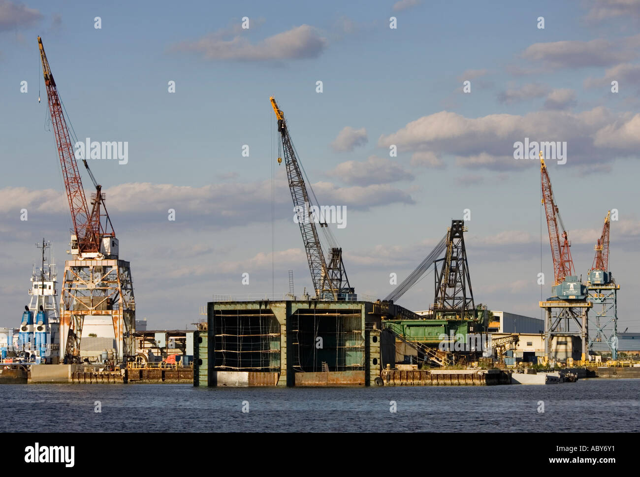 Cantieri navali a Tampa, Florida Foto Stock