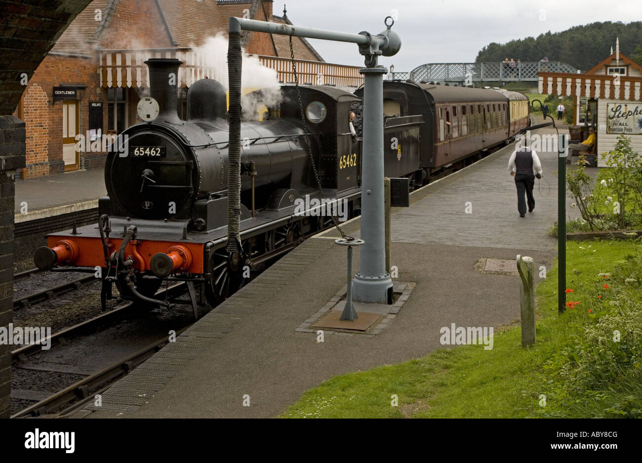Stazione di Weybourne NORFOLK REGNO UNITO locomotiva a vapore Foto Stock