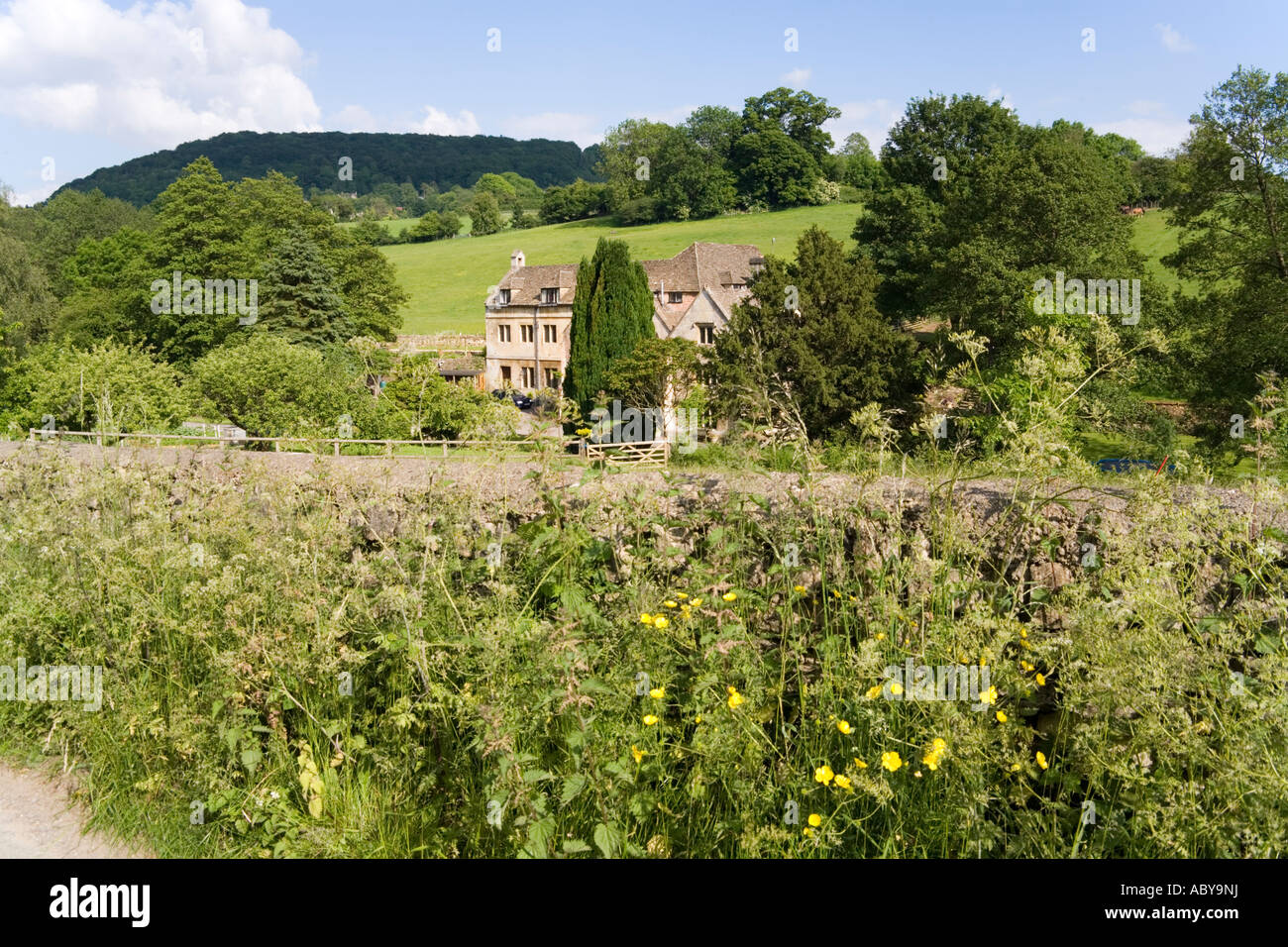 Mulino Lovedays alla periferia del villaggio Costwold di Painswick Gloucestershire Foto Stock