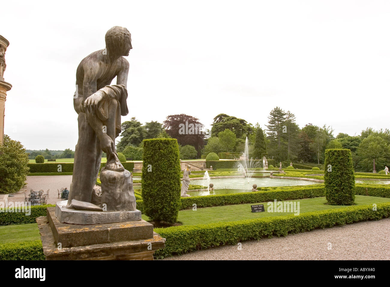 Inghilterra Oxfordshire Woodstock il Palazzo di Blenheim e la terrazza dell'acqua Foto Stock