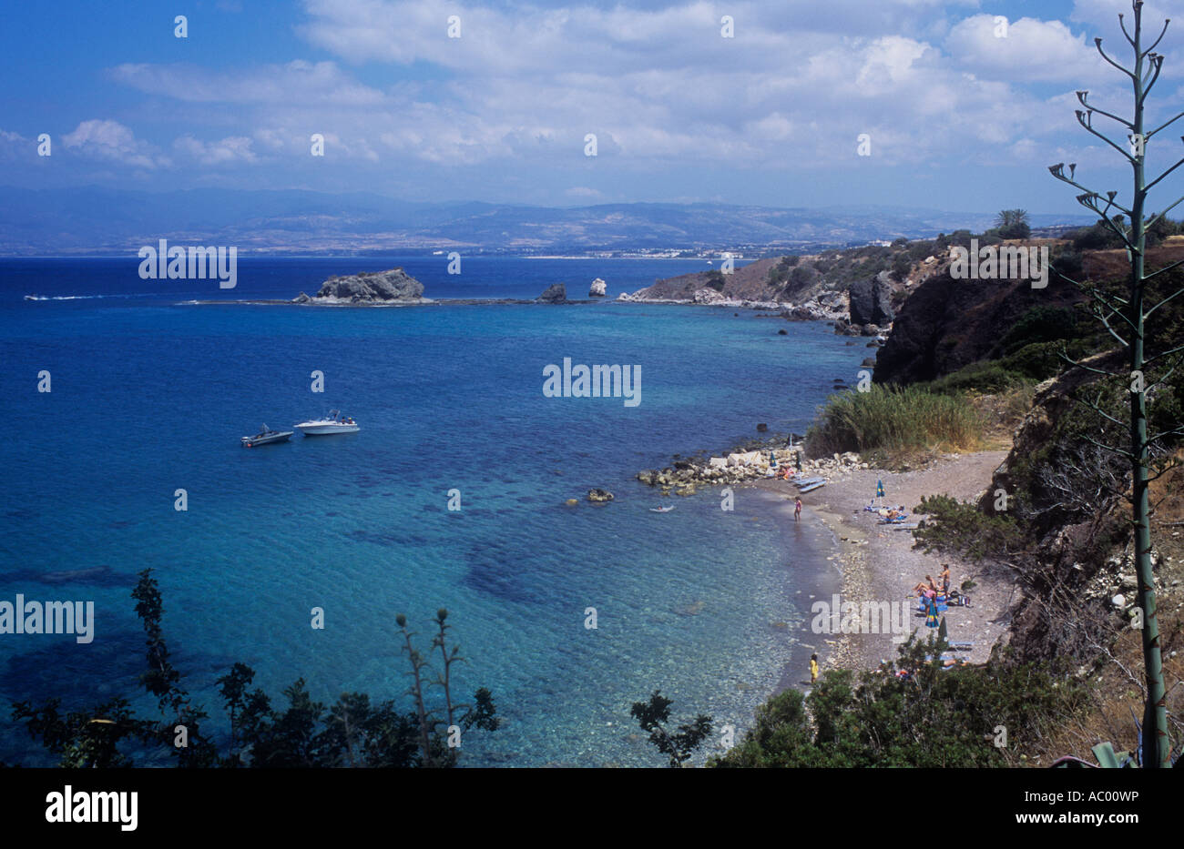 Cipro costa vicino a Bagni di Aphrodites Lachi Foto Stock