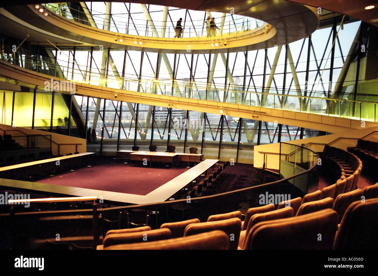 GLA City Hall Sala assemblaggio Londra Inghilterra Regno Unito Regno Unito Regno Unito Foto Stock
