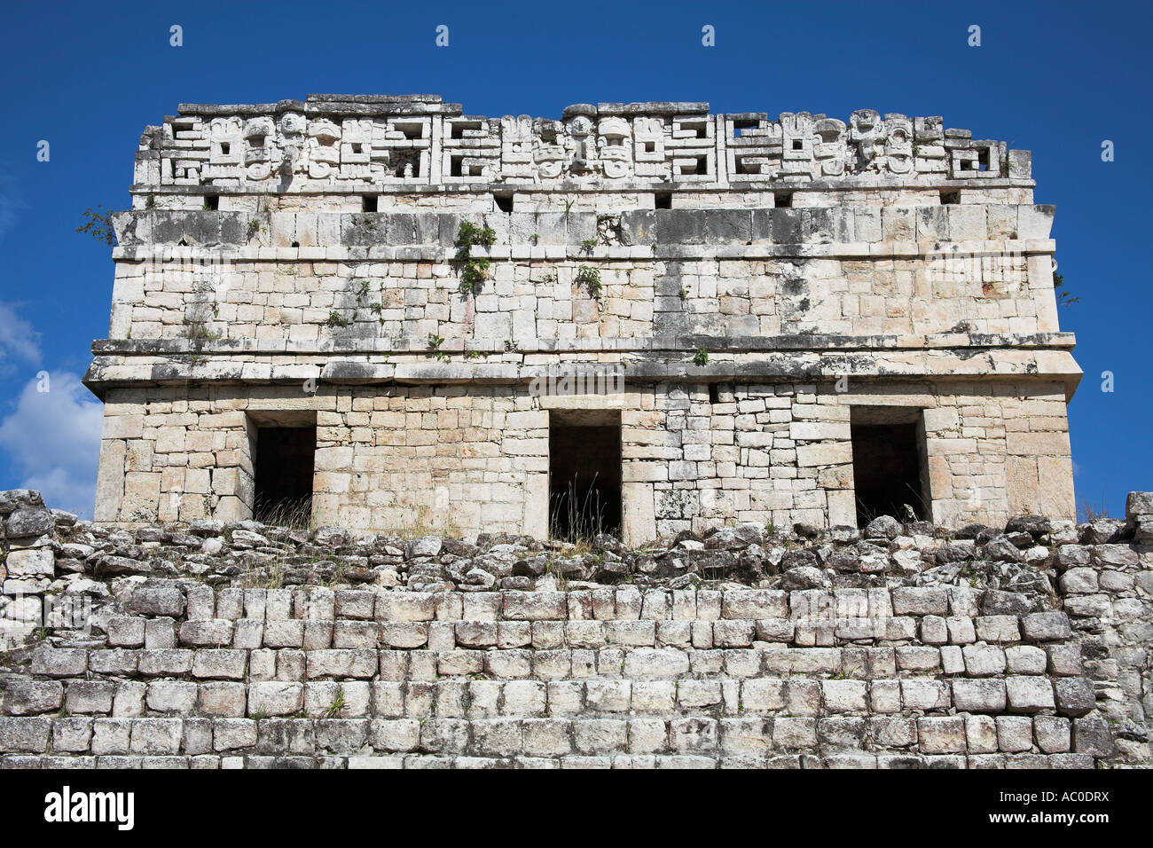 Casa Colorada, la Casa Rossa, Chichen Itza sito archeologico, Chichen Itza, stato dello Yucatan, Messico Foto Stock