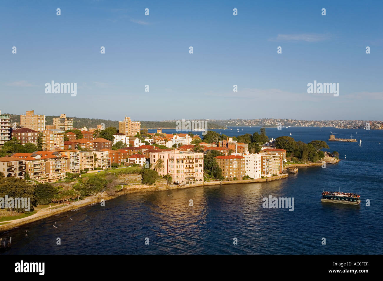 Harbourside appartamenti vicino Kirribilli punto sulla sponda nord di Sydney Foto Stock