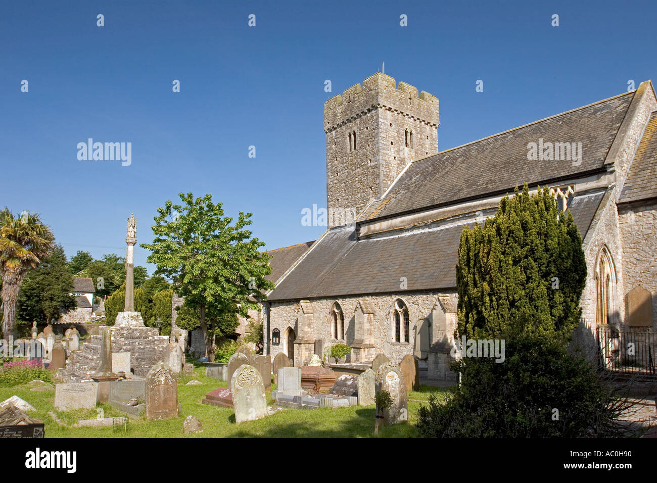 Il Galles Glamorgan Llantwit Major St Illtyds chiesa Chiesa orientale Foto Stock