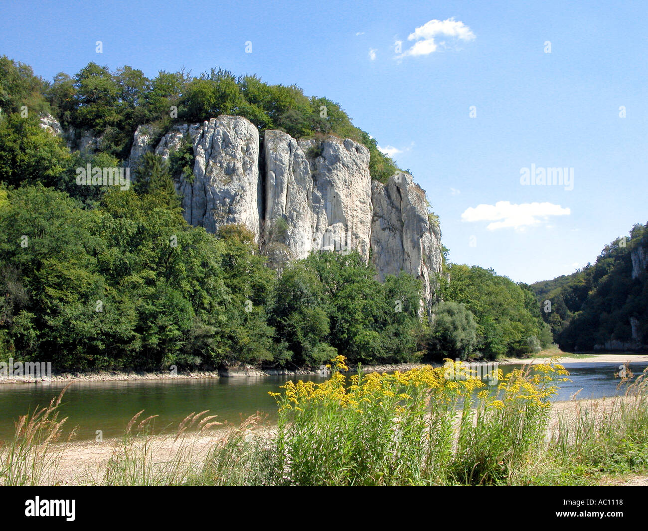 Donaudurchbruch a Weltenburg danubio Foto Stock