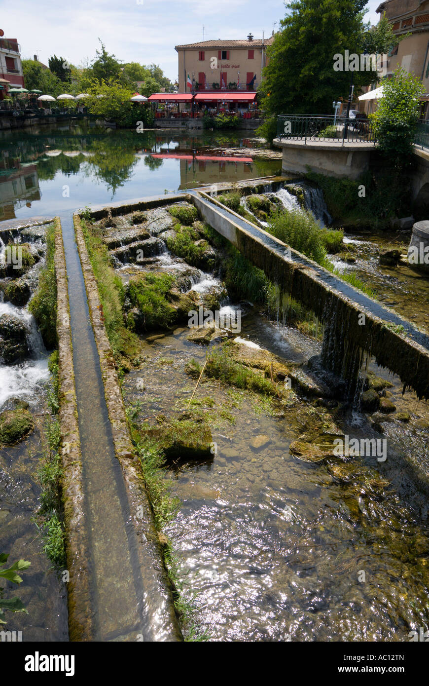 Ingegneria acqua a Isle sur la Sorgue Foto Stock