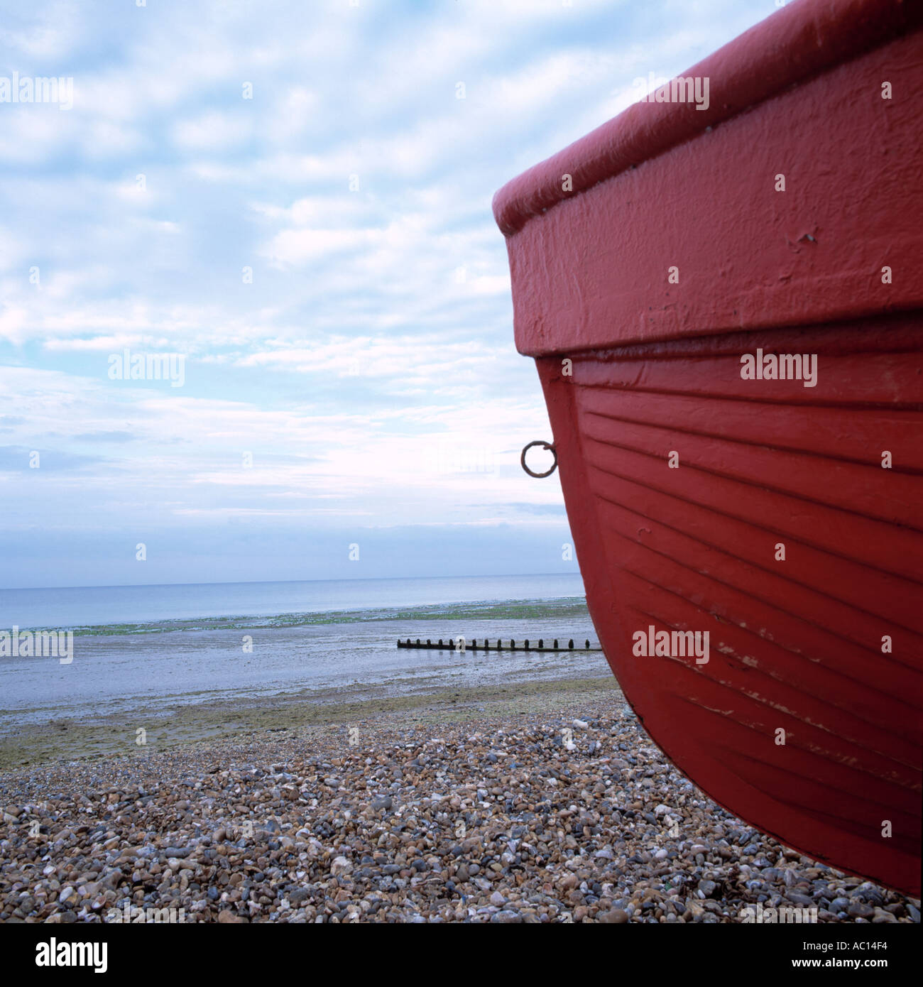 Barca rossa Foto Stock