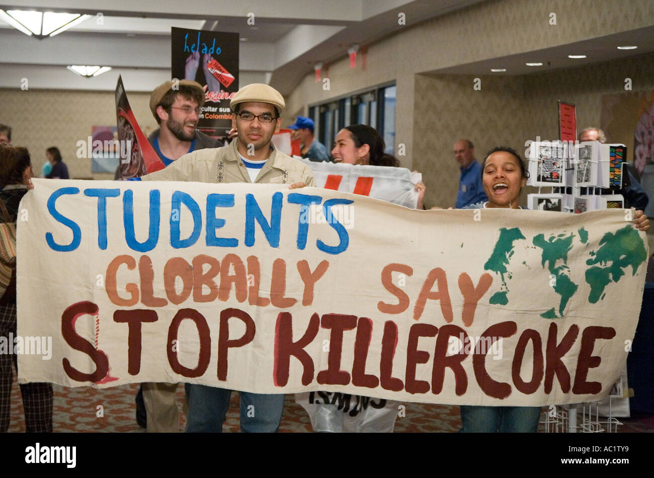 Coca Cola boicottaggio Foto Stock