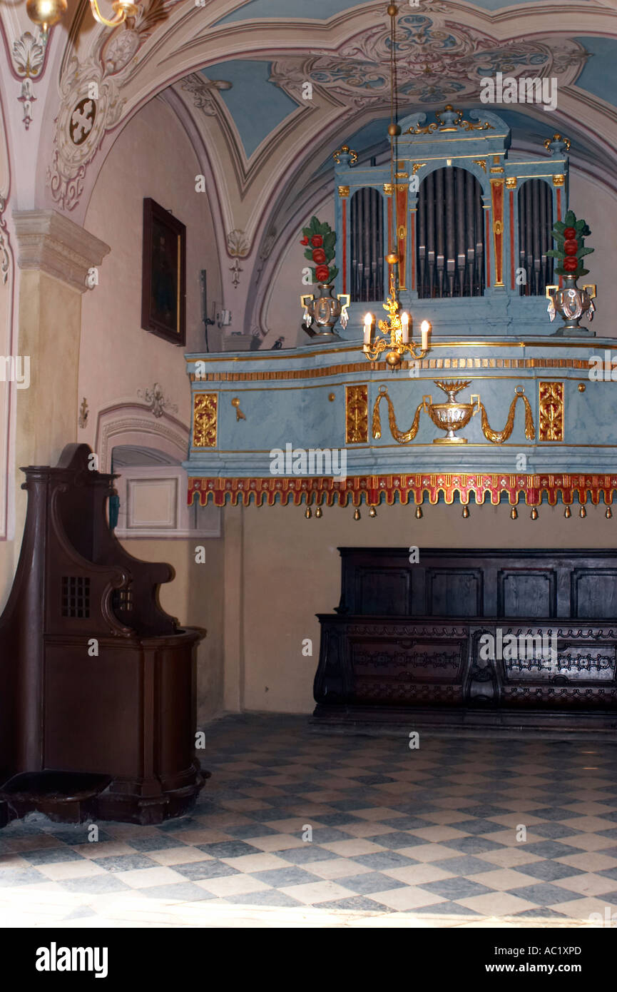 Kalwaria Zebrzydowska, il più antico Calvario in Polonia. Confessionale nella cappella Foto Stock