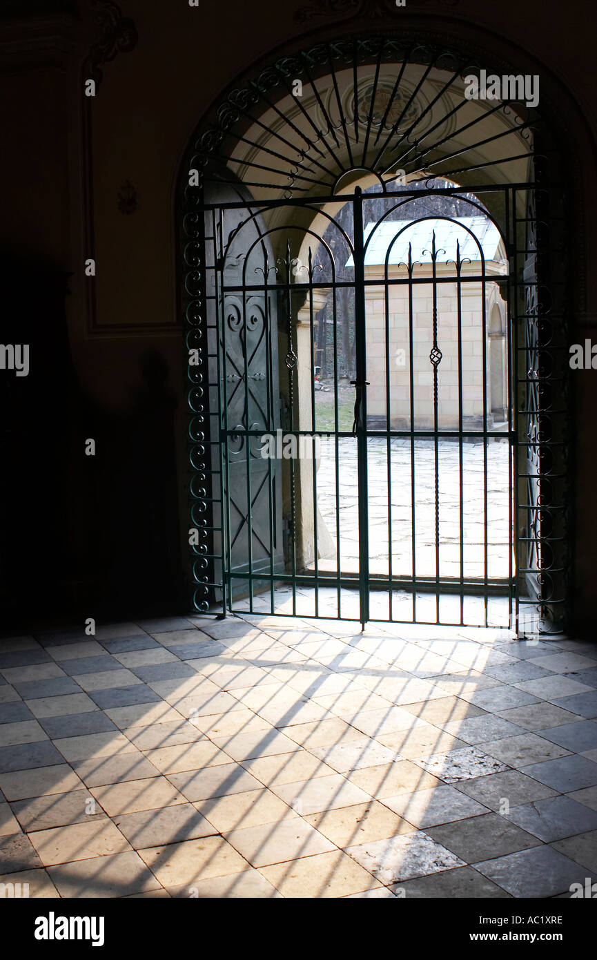 Kalwaria Zebrzydowska, il più antico Calvario in Polonia. Cancello Foto Stock