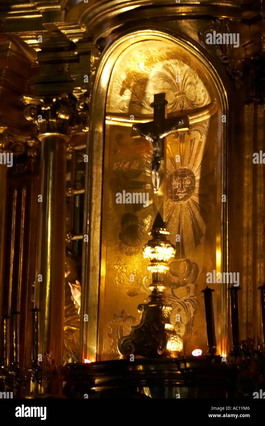 Kalwaria Zebrzydowska, il più antico Calvario in Polonia. Parte dell'altare di Bernardino Chiesa Foto Stock