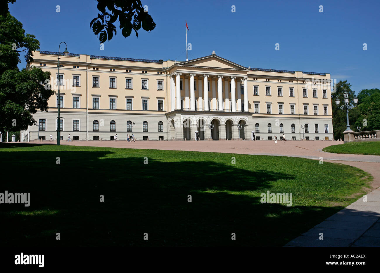 Det Kongelige Slott Oslo Norvegia Europa Foto Stock