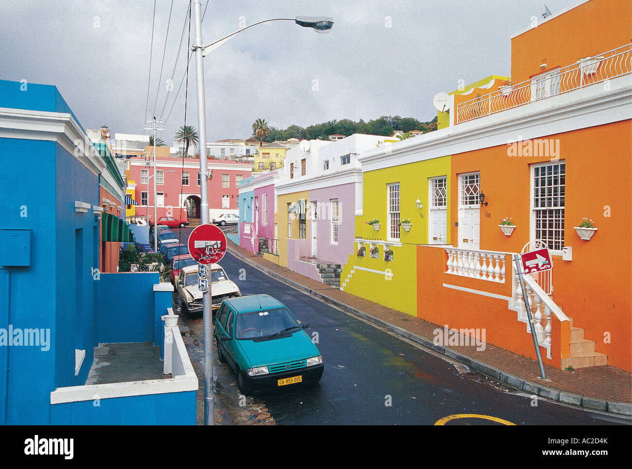Bo Kaap colorato Quartiere Malay Città del Capo Sud Africa Foto Stock