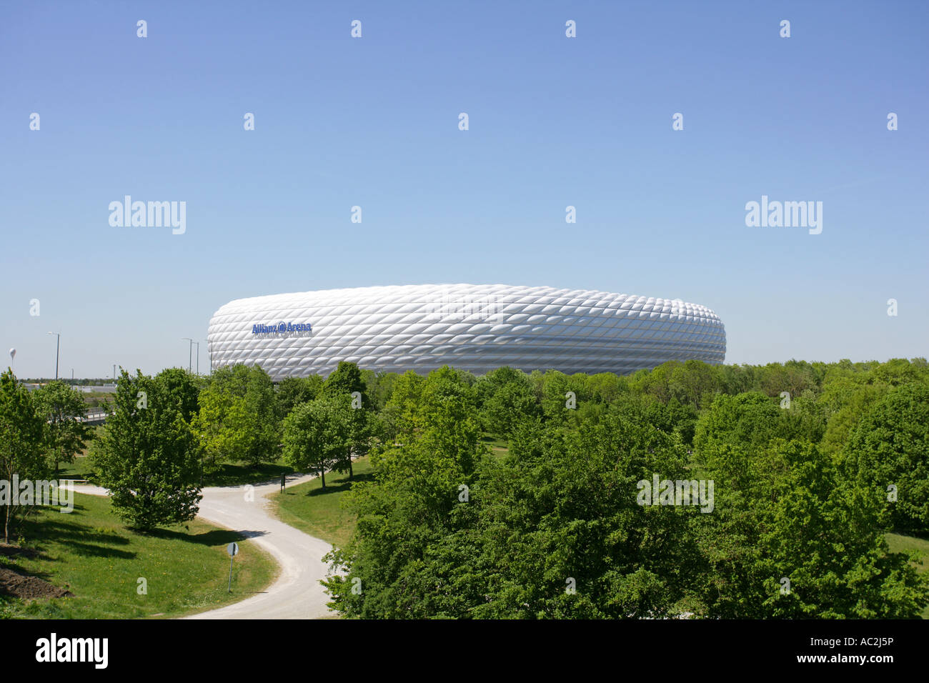 Stadio di calcio Allianz Arena Monaco di Baviera Germania Foto Stock