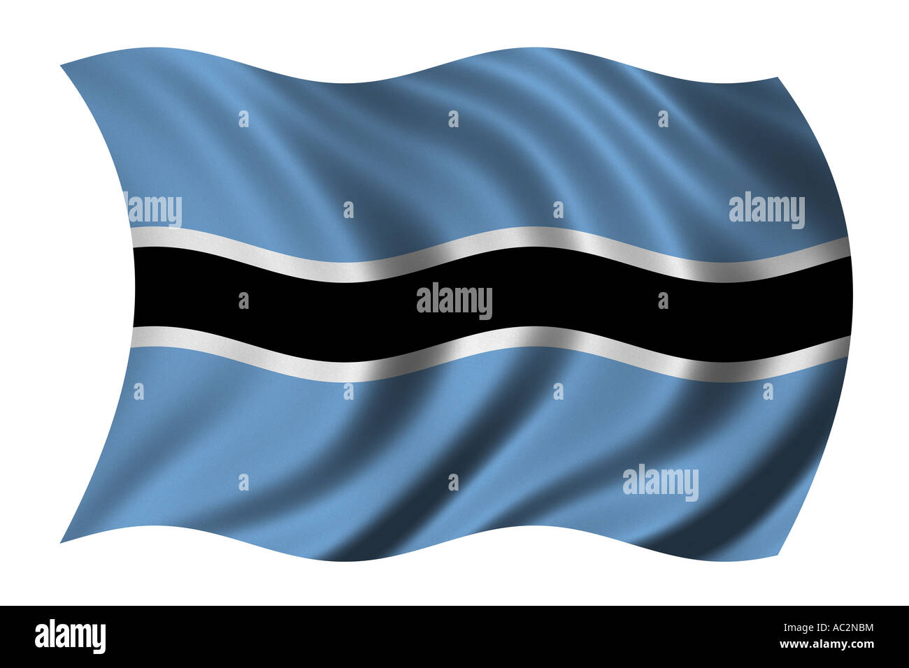 Bandiera del Botswana Foto Stock