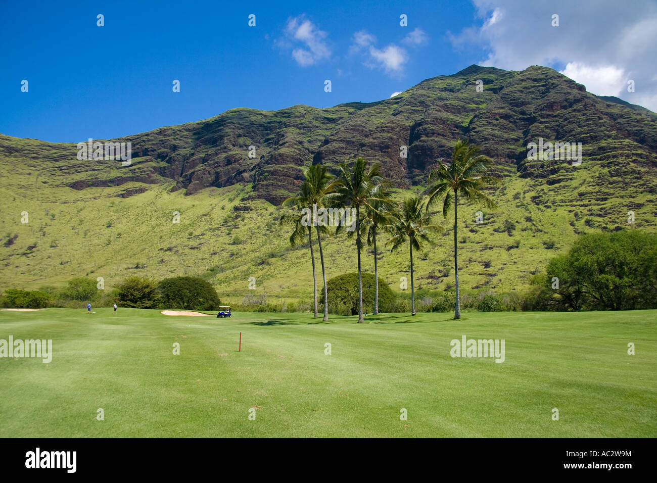 Makaha Golf Resort Oahu Hawaii Foto Stock