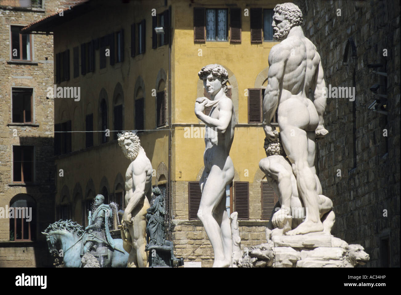 Sculture in Firenze, Italia, Toscana, Firenze Foto Stock