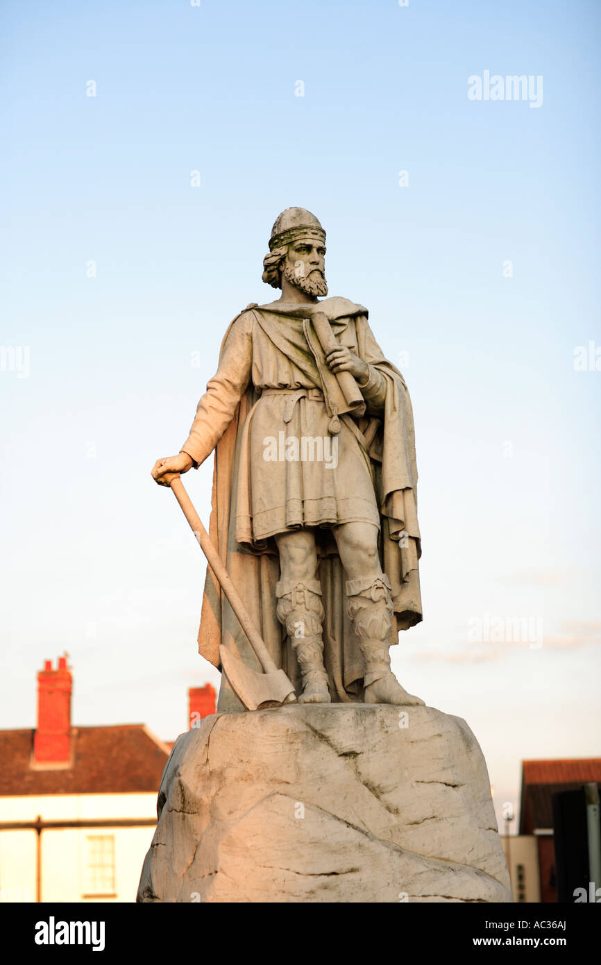 Statua di Re Alfredo il Grande, Wantage, Regno Unito Foto Stock